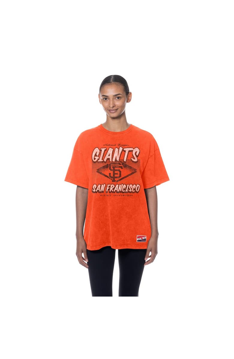 New Era Women's New Era  Orange San Francisco Giants Mineral Wash Oversized T-Shirt, Alternate, color, Orange