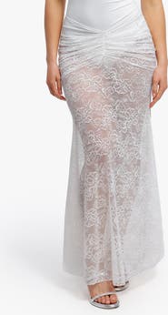 Popilush Lace Fishtail Coverup Maxi Mermaid Skirt