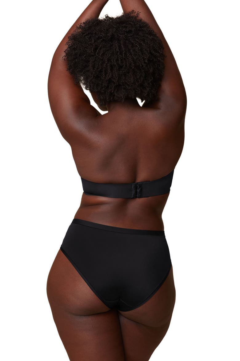 Base Strapless Bra, Alternate, color, Black
