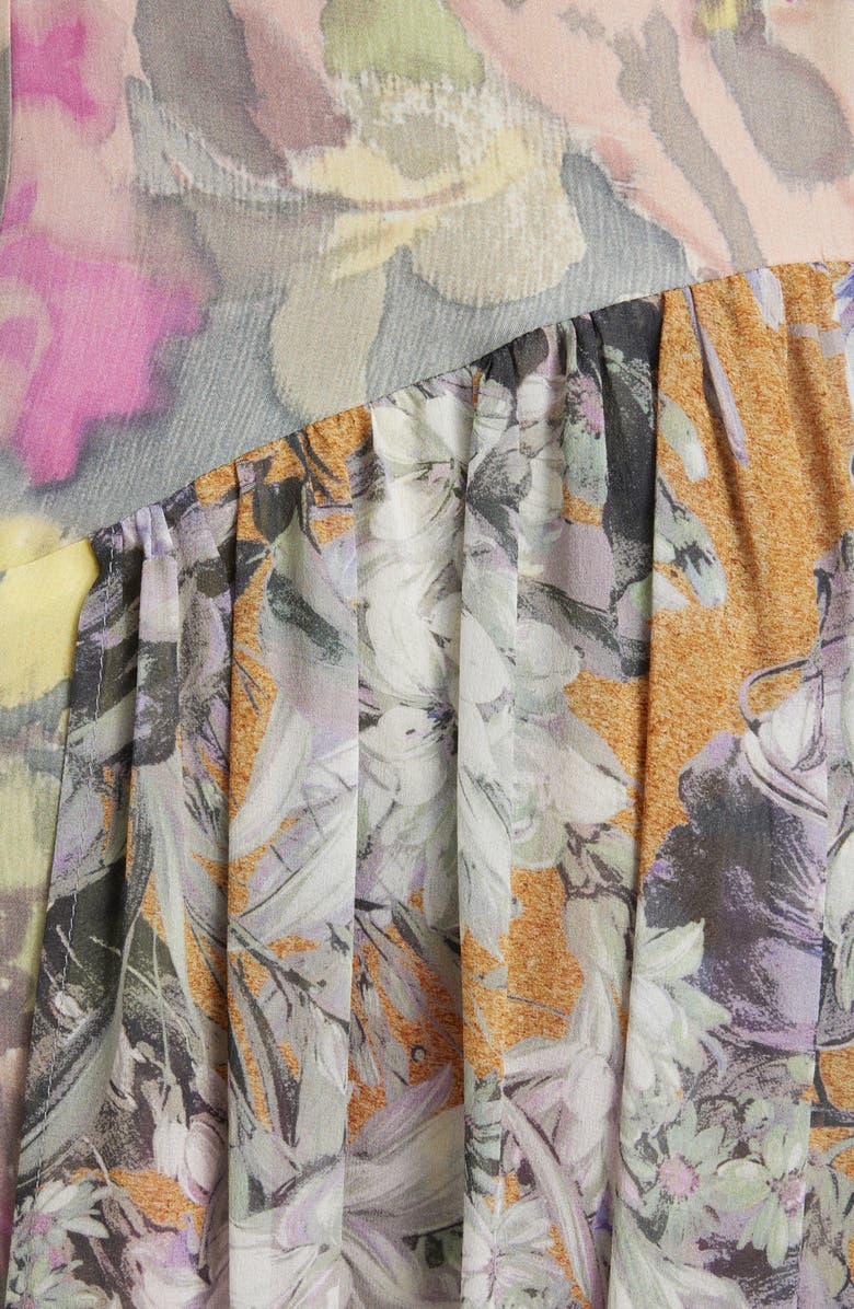 Dries Van Noten Darina Mix Floral Dress, Alternate, color, 