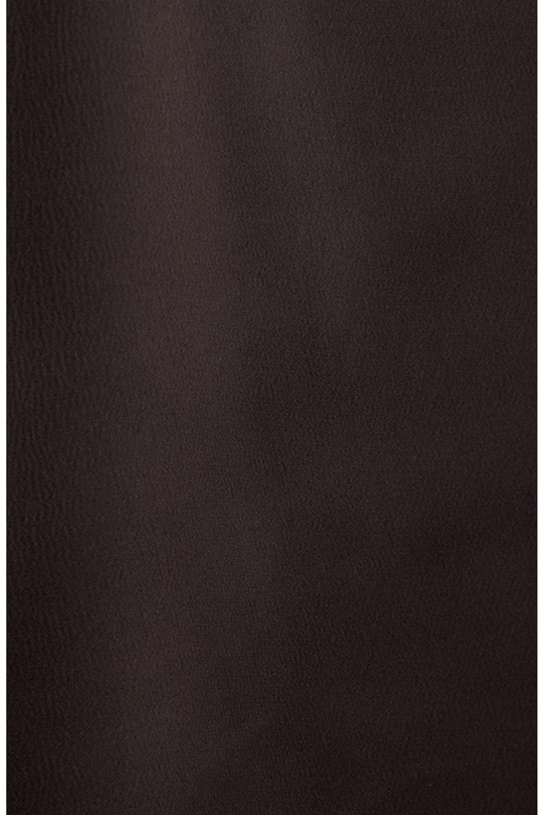 Lace Trim Satin Top, Alternate, color, DEEP MAHOGANY / BLACK