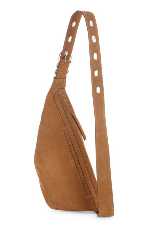 Rag & Bone Petra Suede Sling Bag In Gldenbrwsd