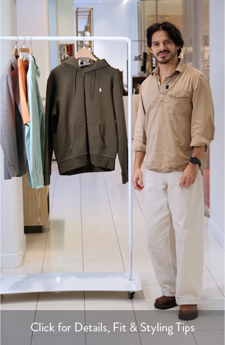 Double Knit Cotton Blend Zip Hoodie, sales video thumbnail