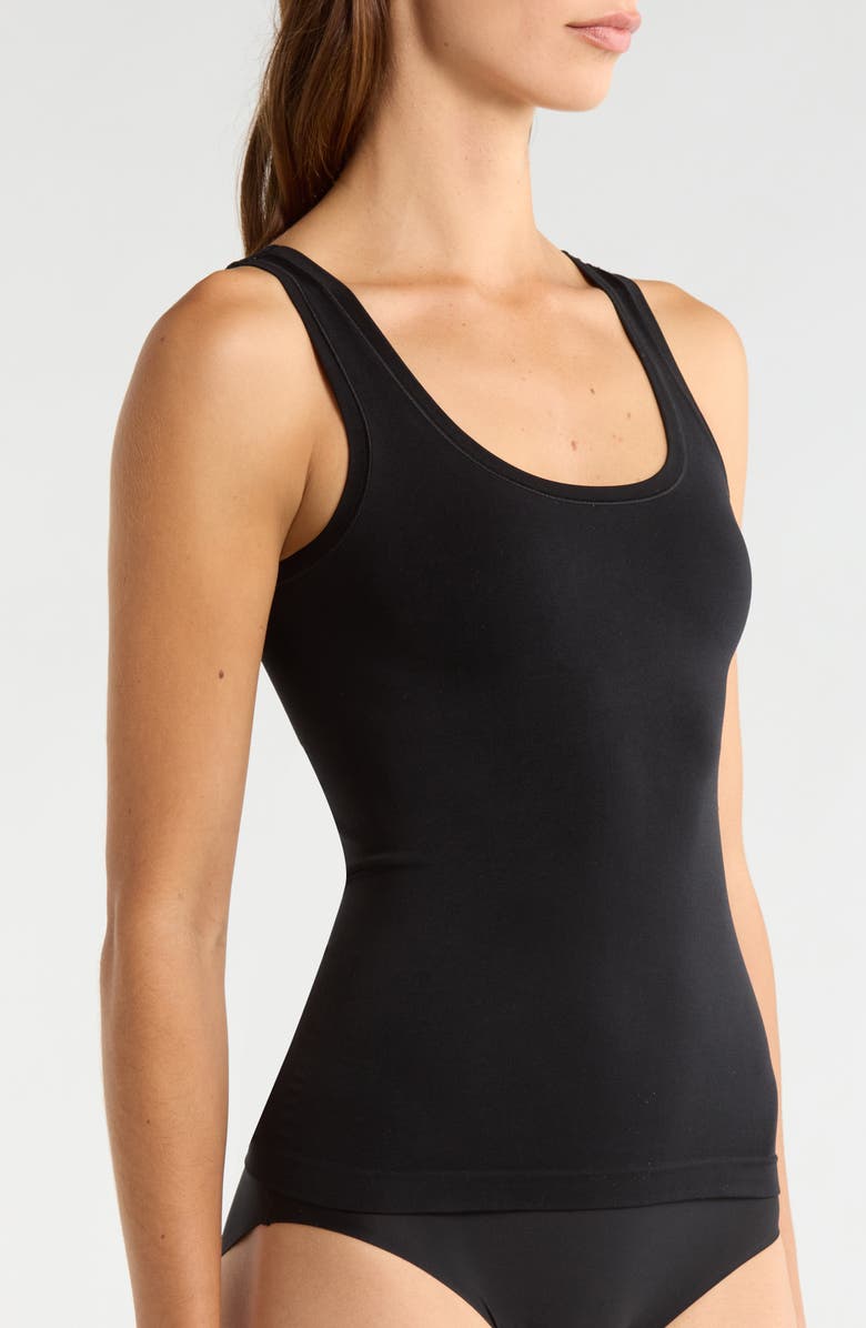 Nordstrom Seamless Layering Tank, Alternate, color, Black