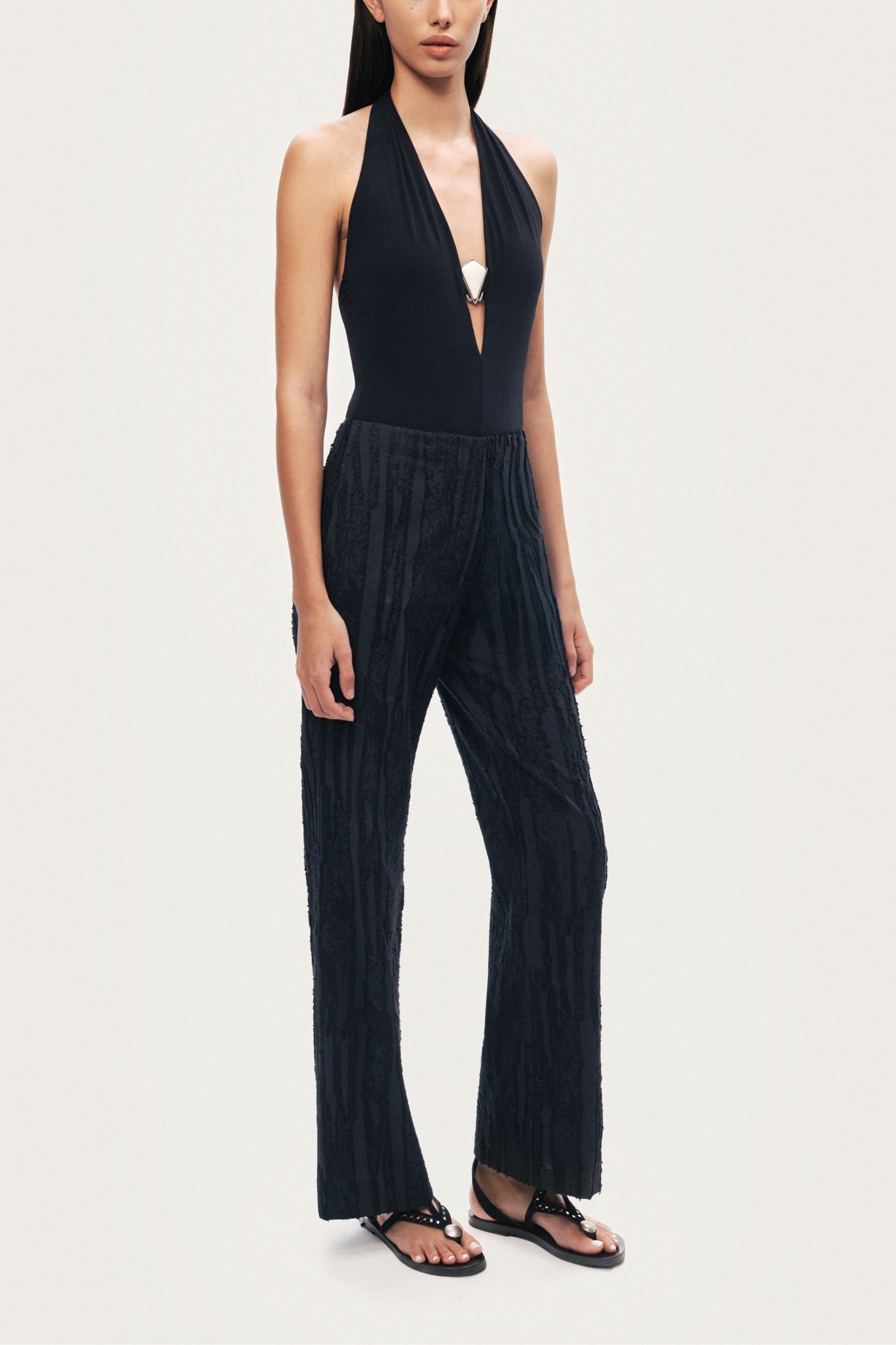 Halter Deep V Blouse - image 2