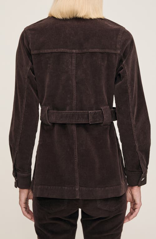 Dl1961 Stretch Cotton Corduroy Utility Jacket In Brown