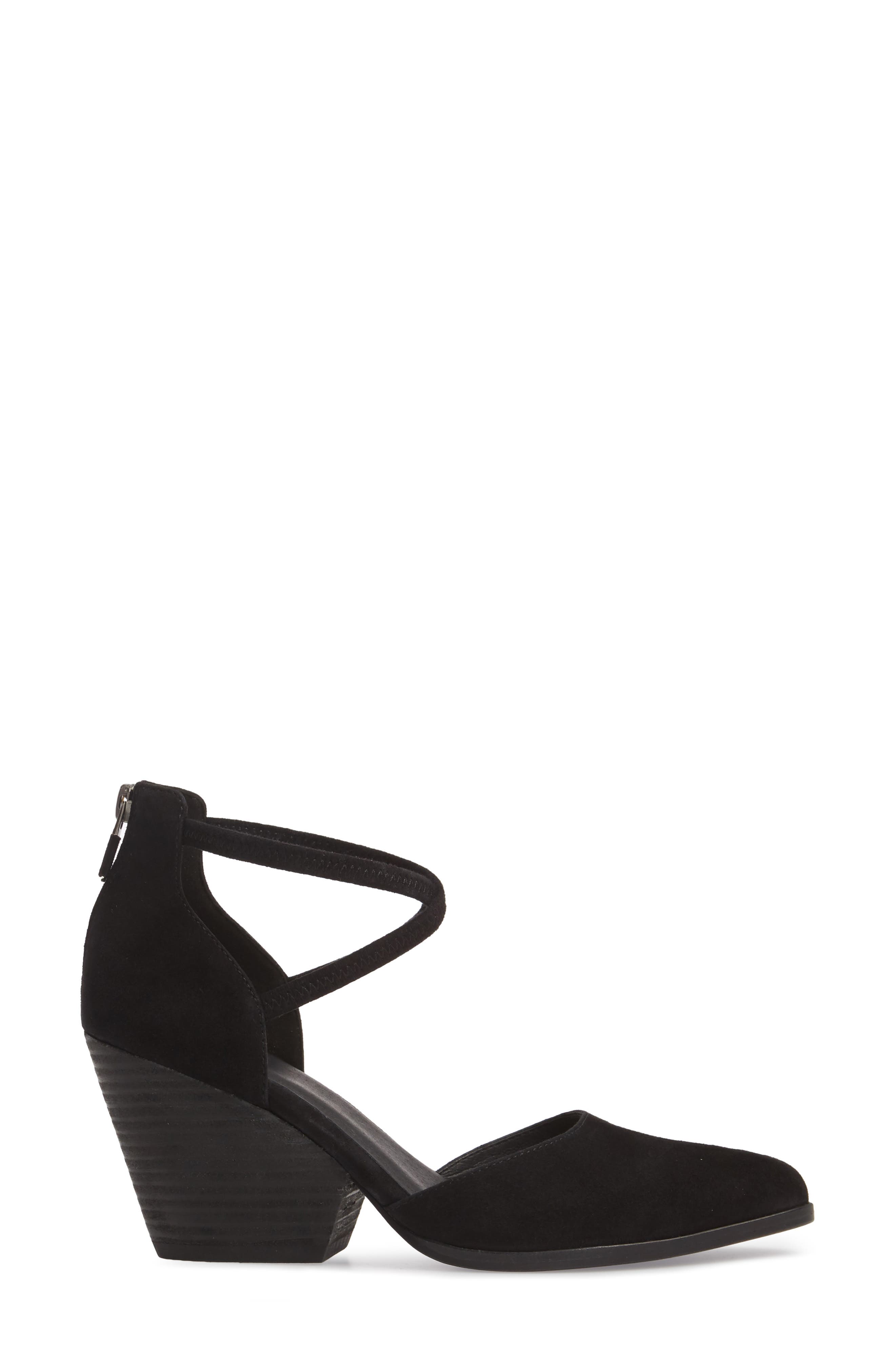 Tilda Stacked Heel Pump, Alternate, color, BLACK SUEDEDNU