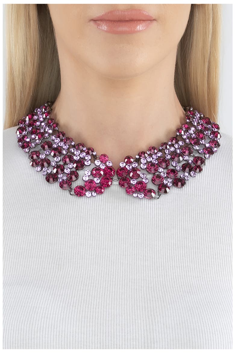 Diana Purple Statement Collar Necklace, Alternate, color, PURPLE