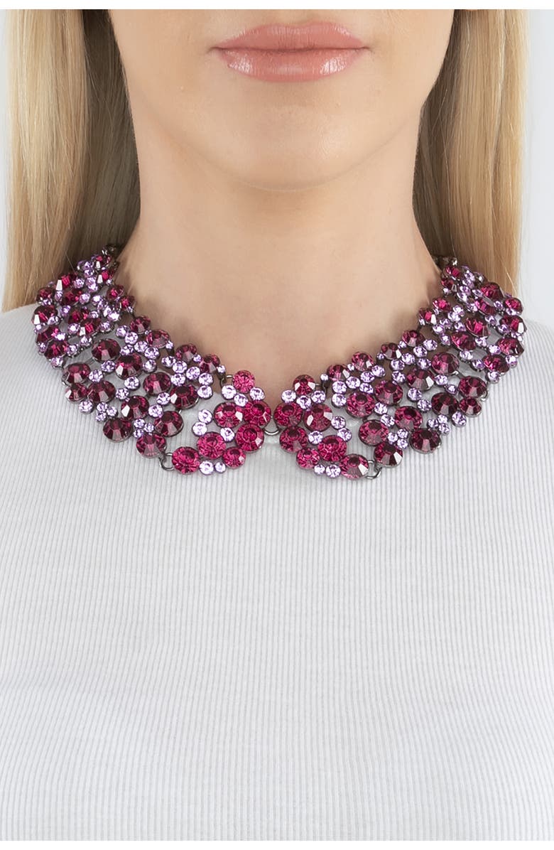 EYE CANDY LOS ANGELES Diana Purple Statement Collar Necklace, Alternate, color, Purple