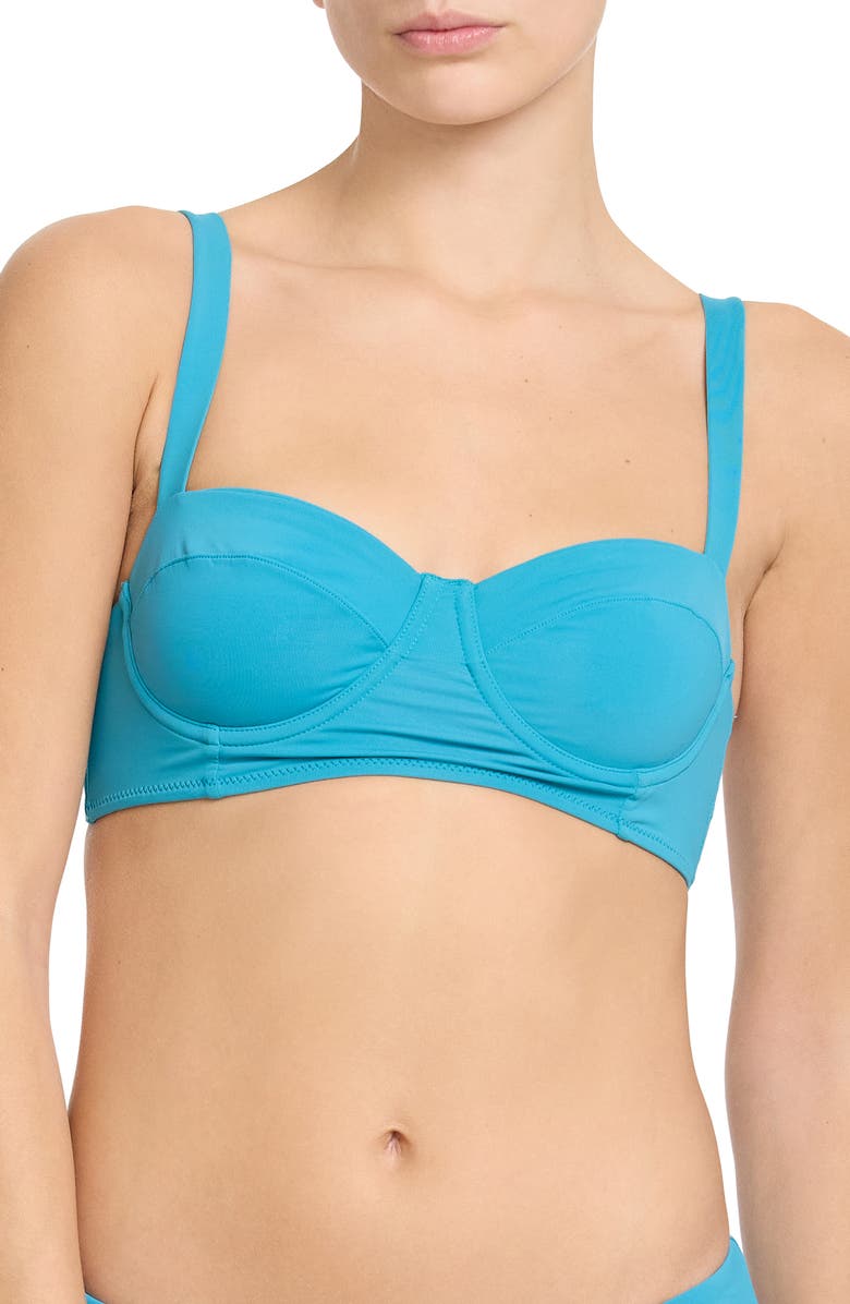 Hanky Panky Balconette Bikini Top, Main, color, Tahiti Teal