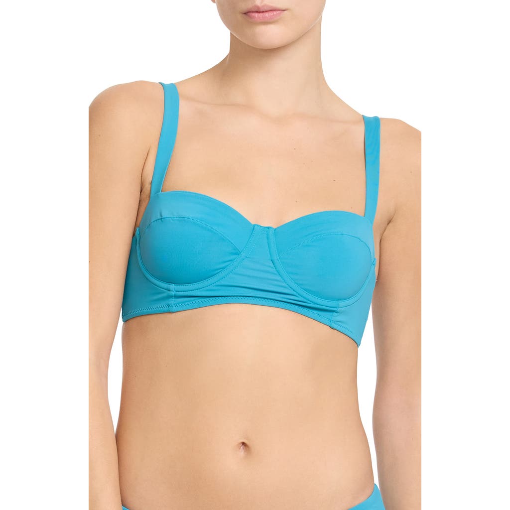 Hanky Panky Balconette Bikini Top In Blue