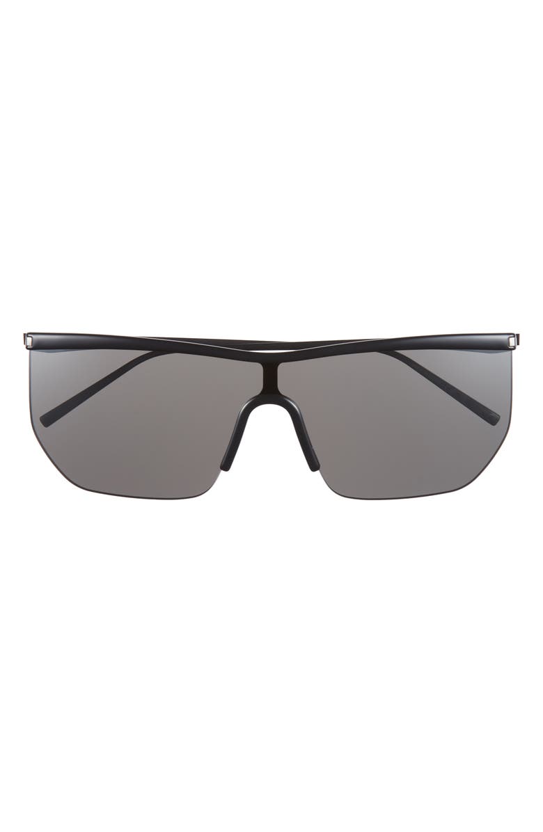 Saint Laurent 99mm Shield Sunglasses, Main, color, 