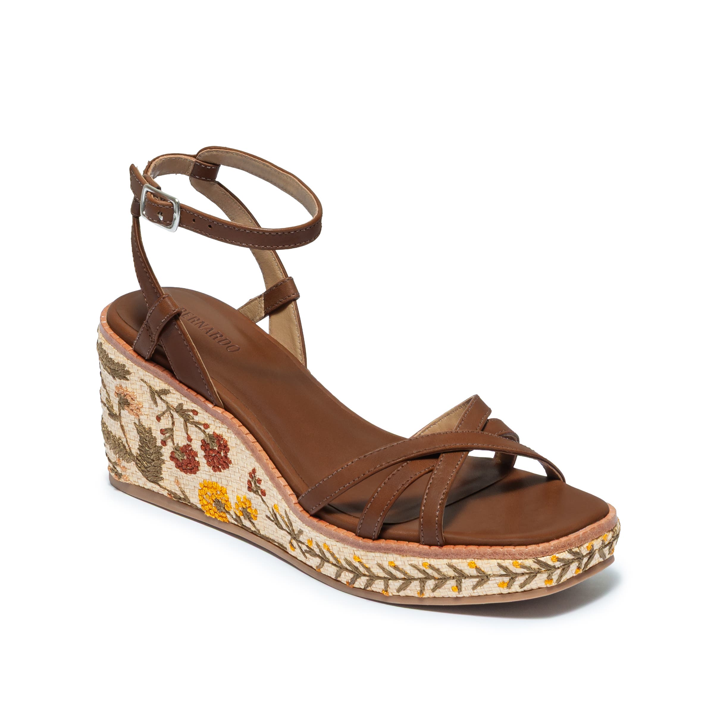 Cario Wedge Sandal, Alternate, color, SADDLE