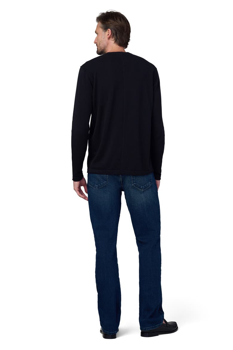 Cotton Crewneck Sweater, Alternate, color, BLACK