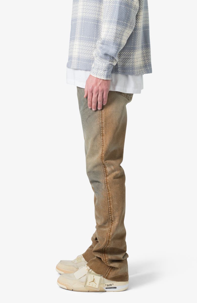 mnml B643 Burnt Flare Jeans, Alternate, color, Black/ Brown