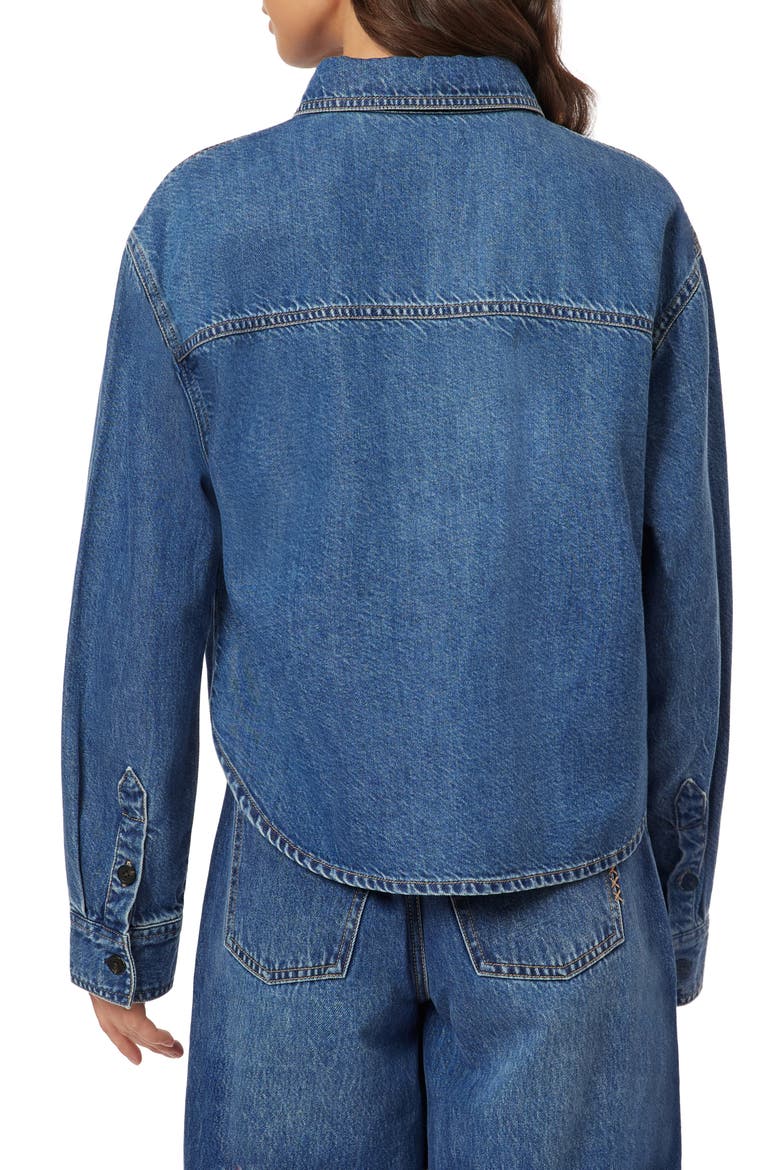 The Crop Denim Shirt, Alternate, color, TWO BRIDGES