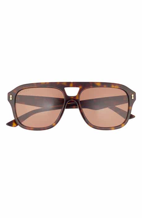 Gucci 57mm Aviator Sunglasses