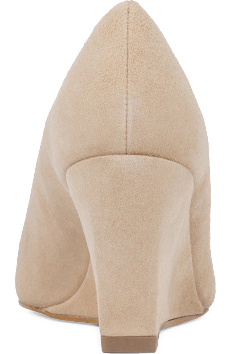 Aquatalia Posie Weatherproof Pointed Toe Wedge Pump, Alternate, color, Almond