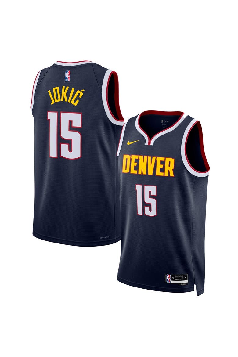 Unisex Nike Nikola Jokic Navy Denver Nuggets Swingman Jersey - Icon Edition, Main, color, Navy