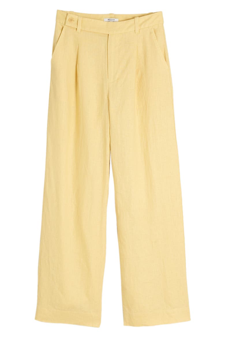 The Harlow Wide Leg Linen Pants, Alternate, color, LIGHT STRAW