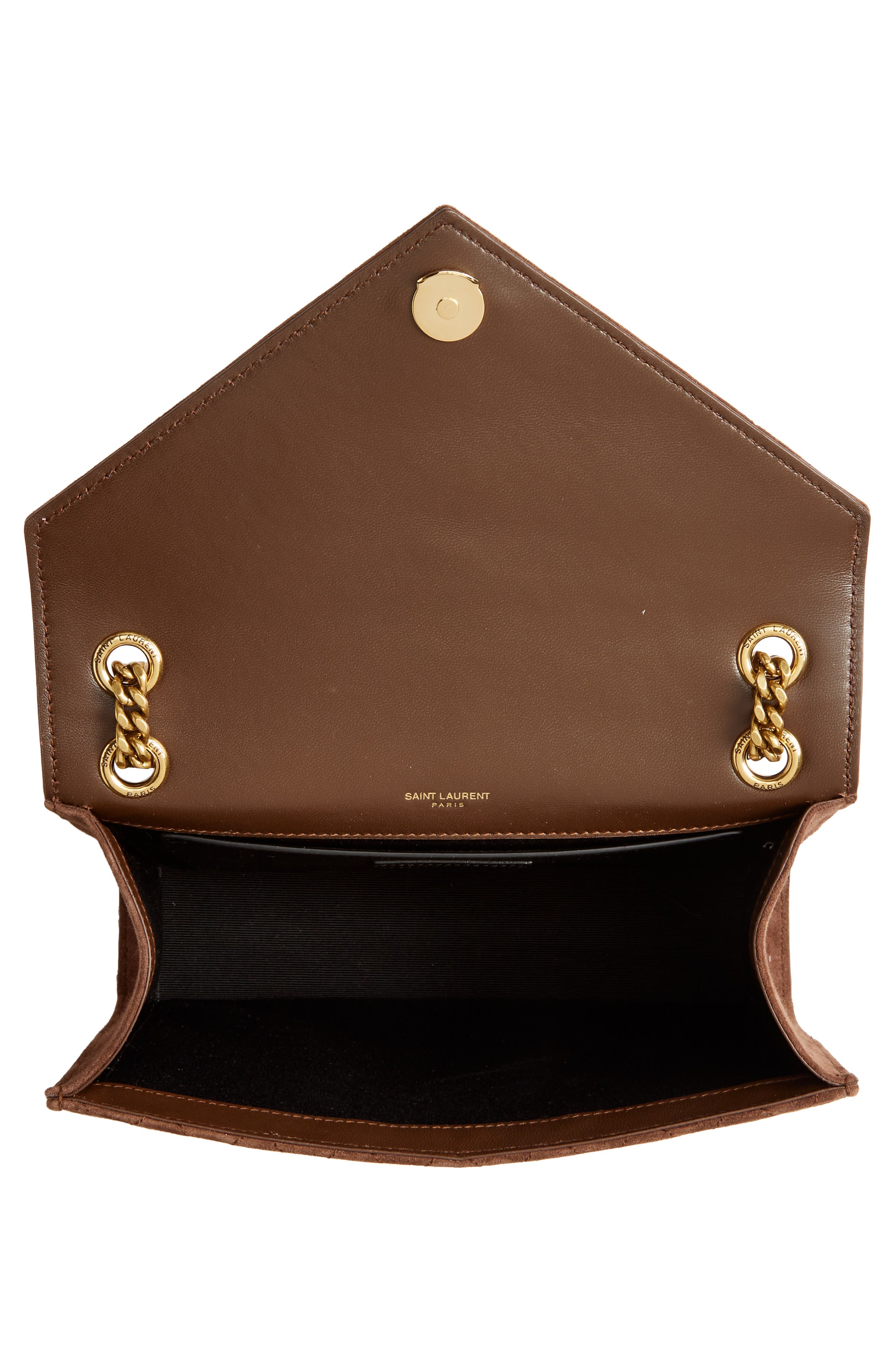 Saint Laurent Medium Envelope Suede Crossbody Bag, Alternate, color, 
