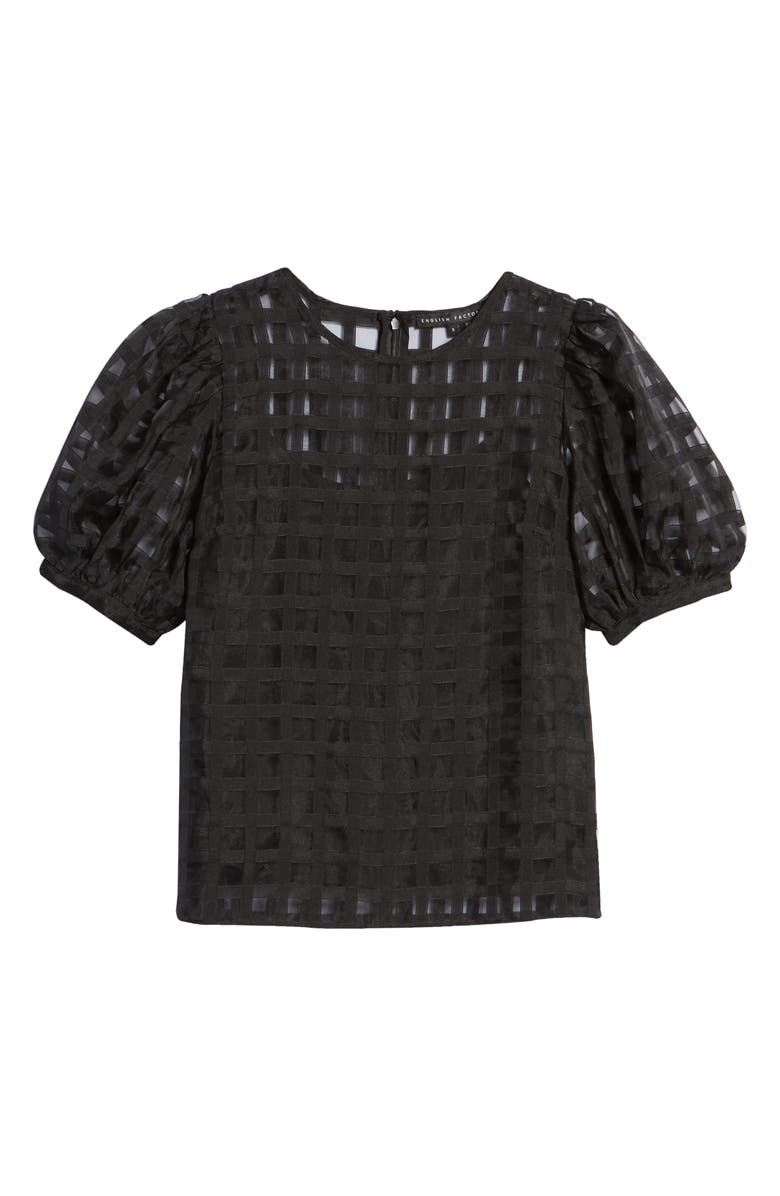 English Factory Windowpane Sheer Top, Alternate, color,