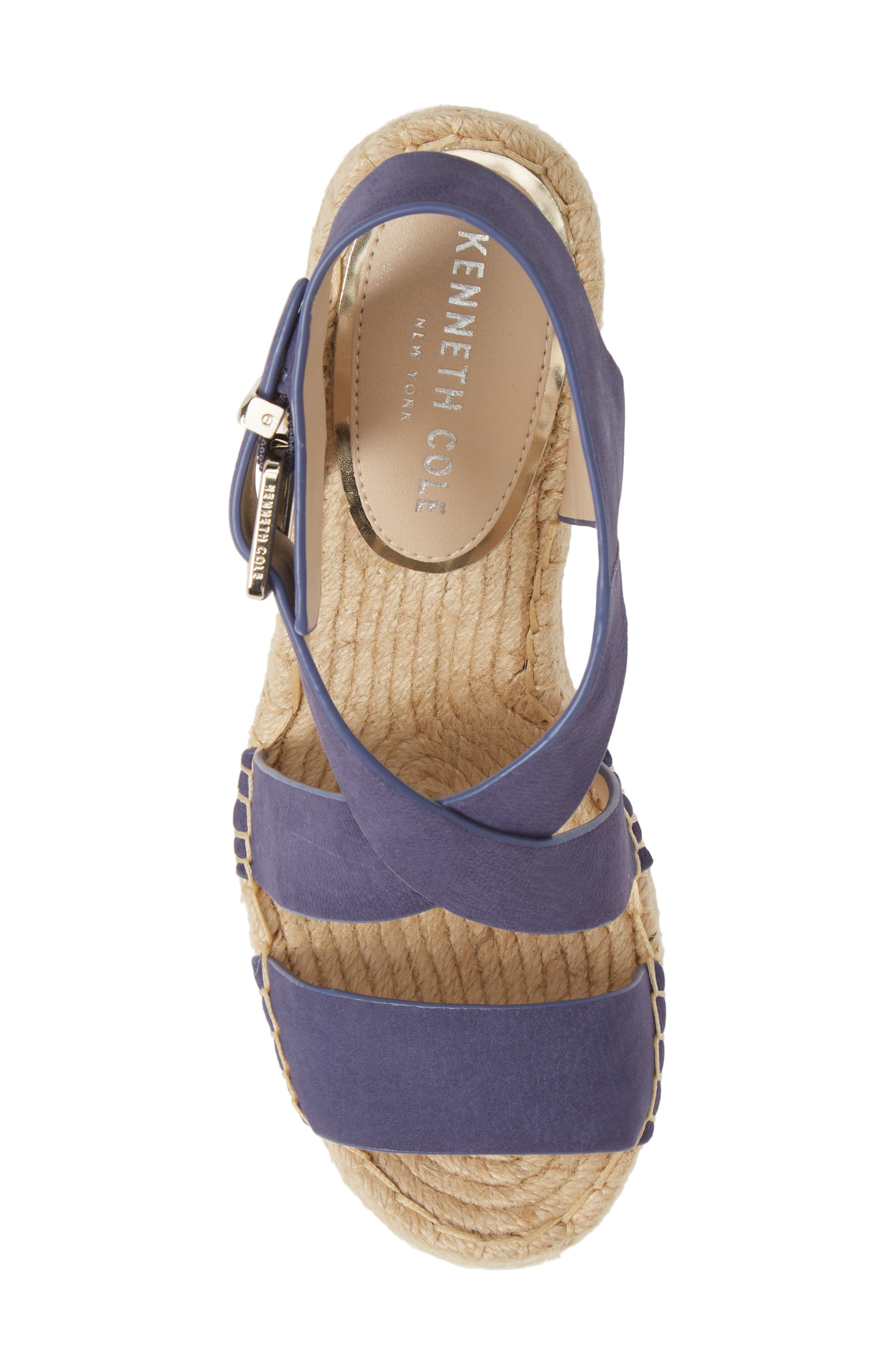 Olivia Espadrille Wedge Platform Sandal, Alternate, color, LAPIS BLUE NUBUCK LEATHER