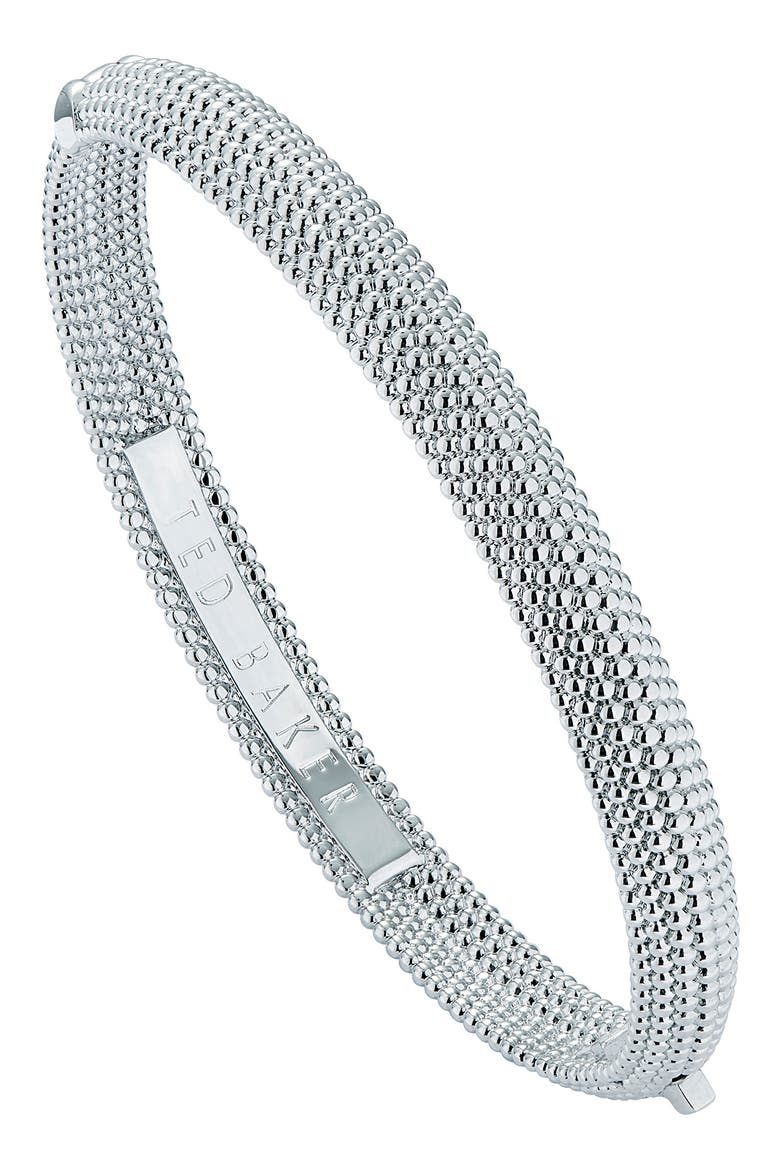 Dotett Bangle Bracelet, Main, color, SILVER TONE