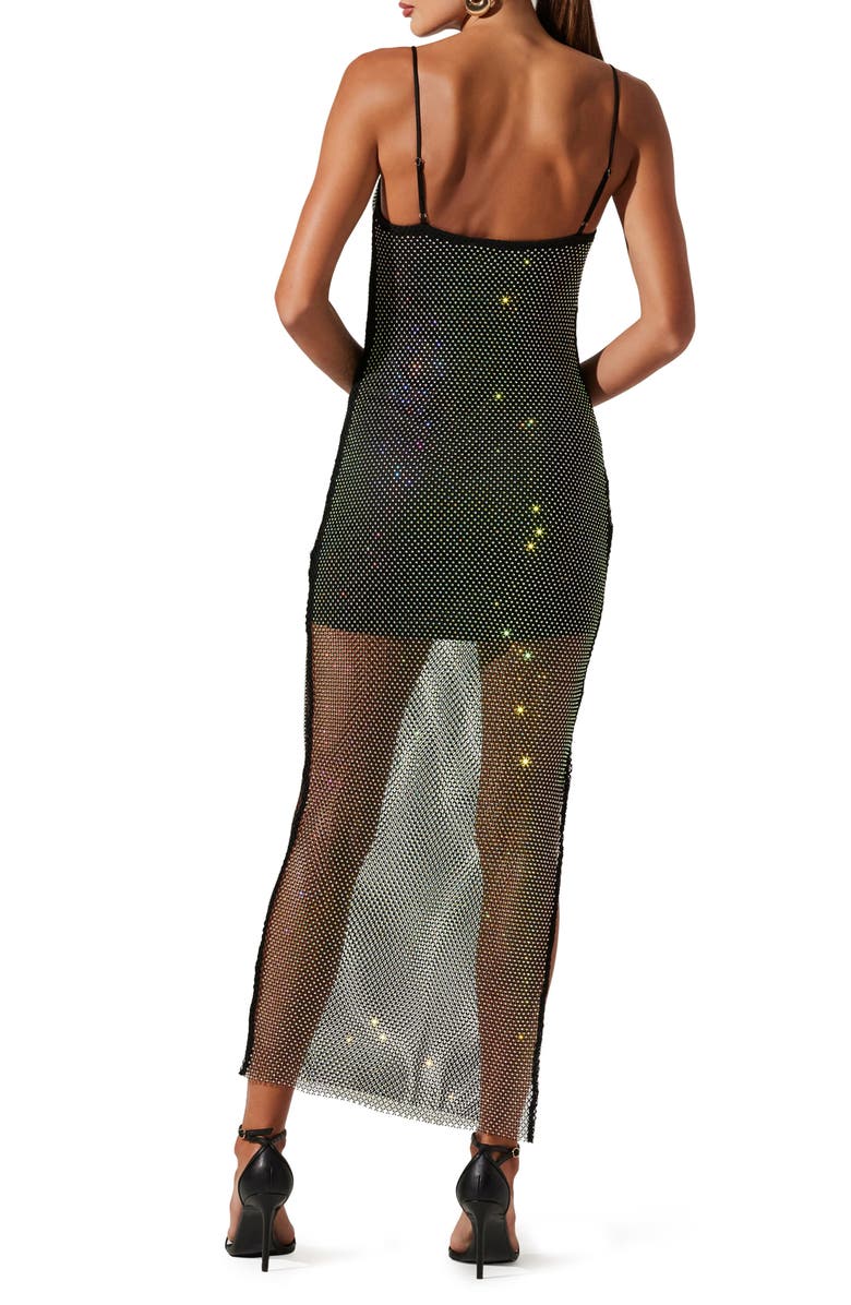 ASTR the Label Embellished Sheer Mesh Maxi Slipdress, Alternate, color, 