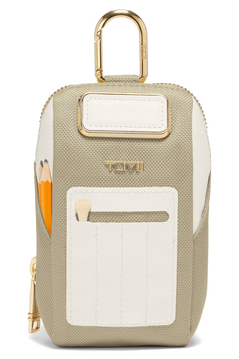 Golf Pouch with Tees, Main, color, OFF WHITE/ TAN
