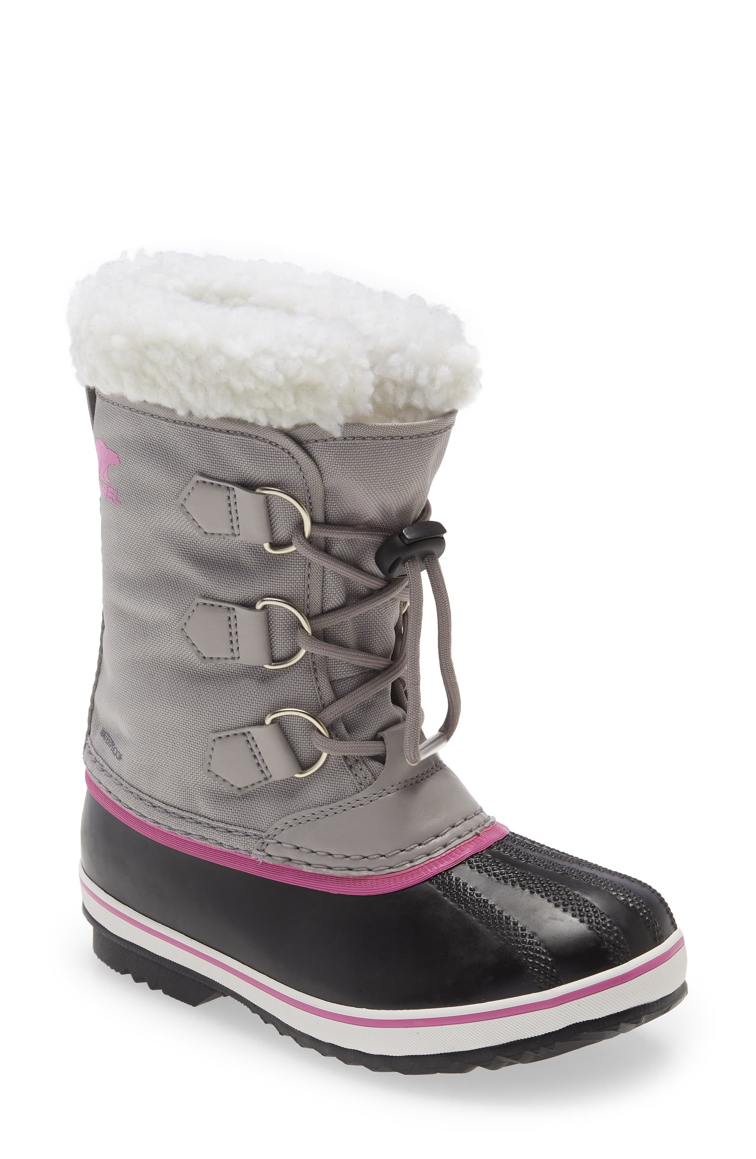 Kids' Yoot Pac Waterproof Snow Boot, Main, color, CHROME GREY/ BLACK