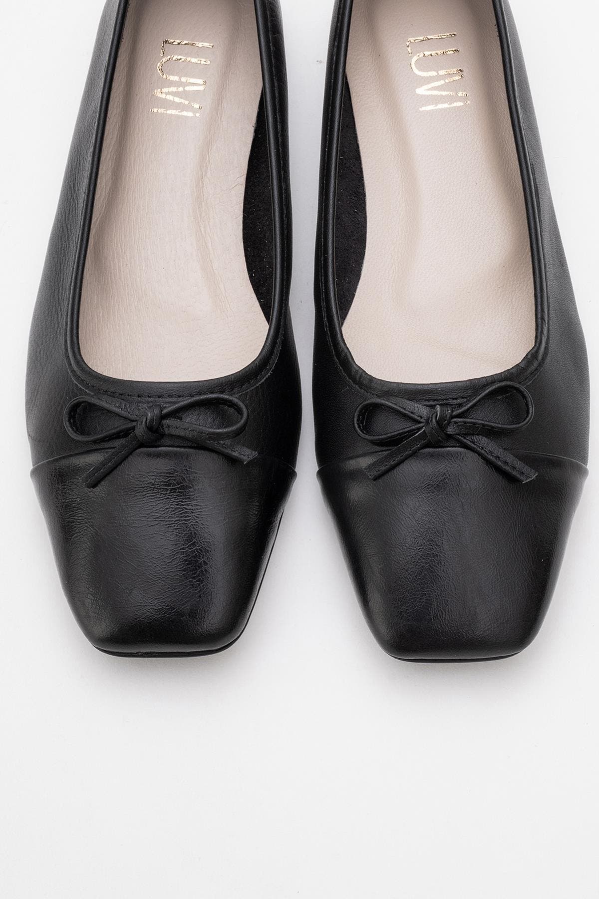 Forever & Always Shoes Rony Leather Ballet Flat, Alternate, color, Black