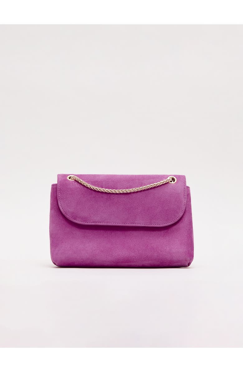Phase Eight Suede Clutch Bag, Main, color, Pink