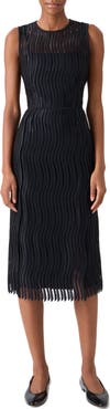 Akris Wave Lace Sheath Dress