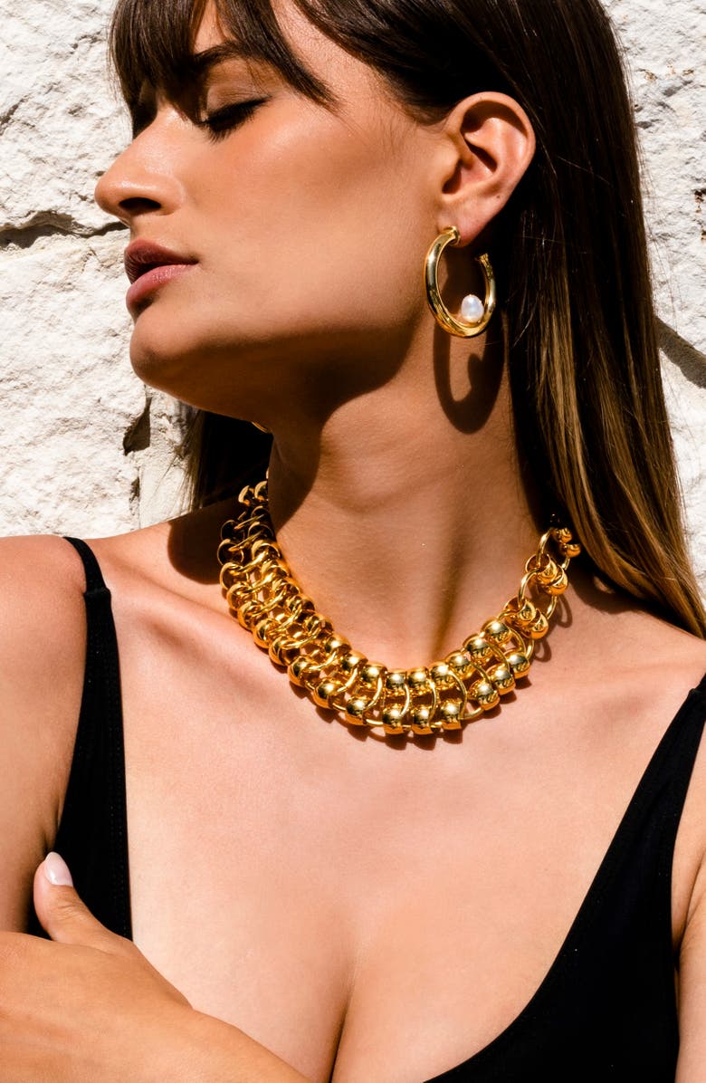 CHRISTINA CARUSO Link Necklace, Alternate, color, 14K Gold