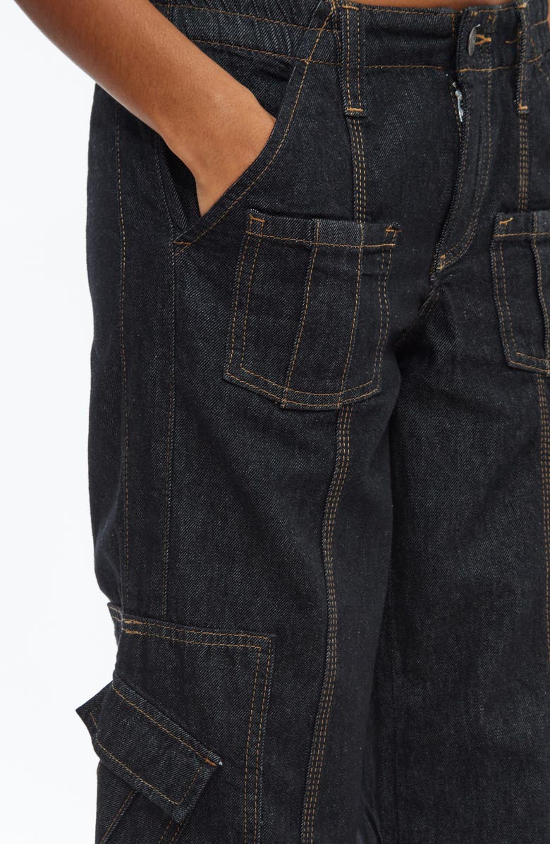 BDG Urban Outfitters Y2K Low Rise Denim Cargo Pants, Alternate, color, 