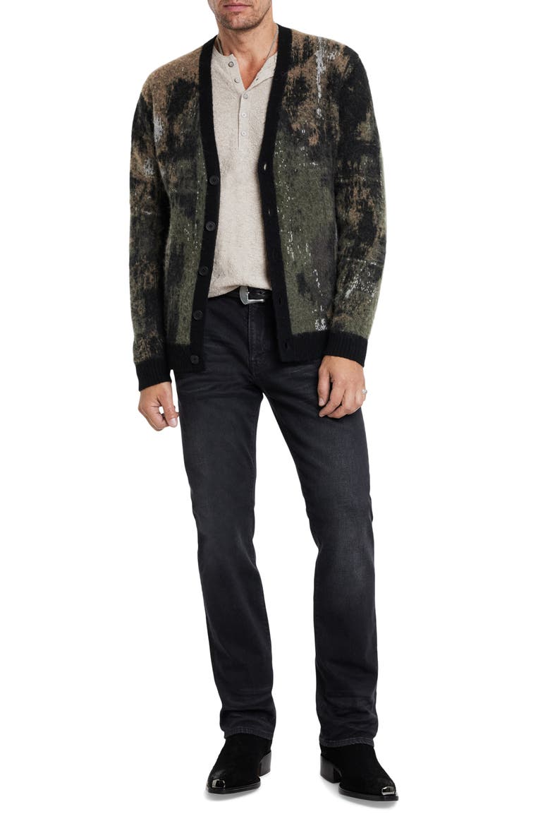 Dio Multicolor Jacquard Cardigan, Alternate, color, TEAKWOOD