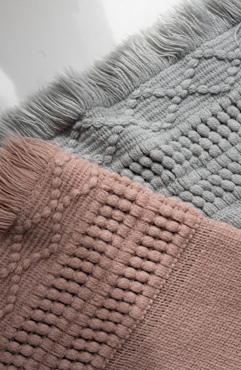 SAACHI Embroidery Fringed Ruana, Alternate, color, Beige