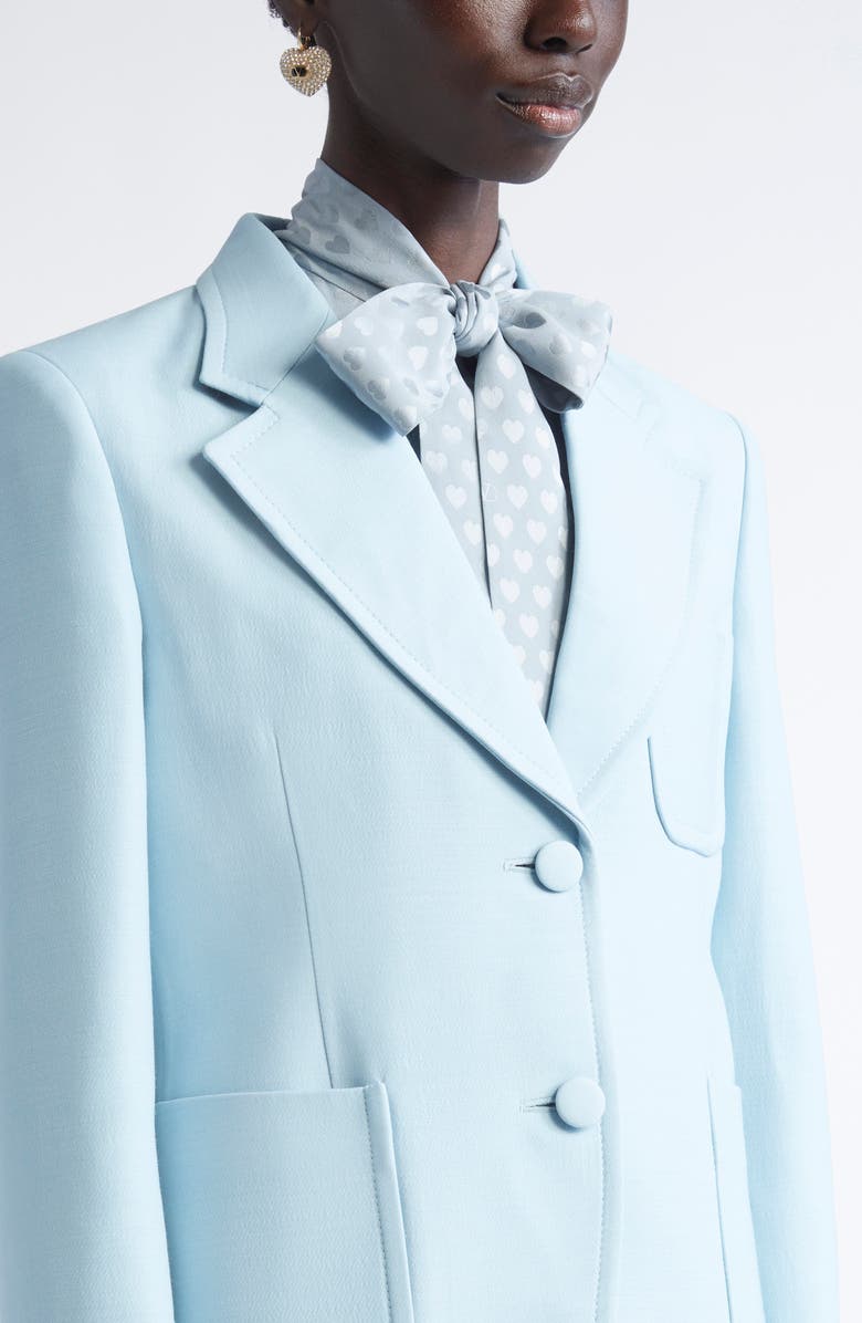 Valentino Garavani Solid Crepe Couture Sport Coat, Alternate, color, Grey/ Blue