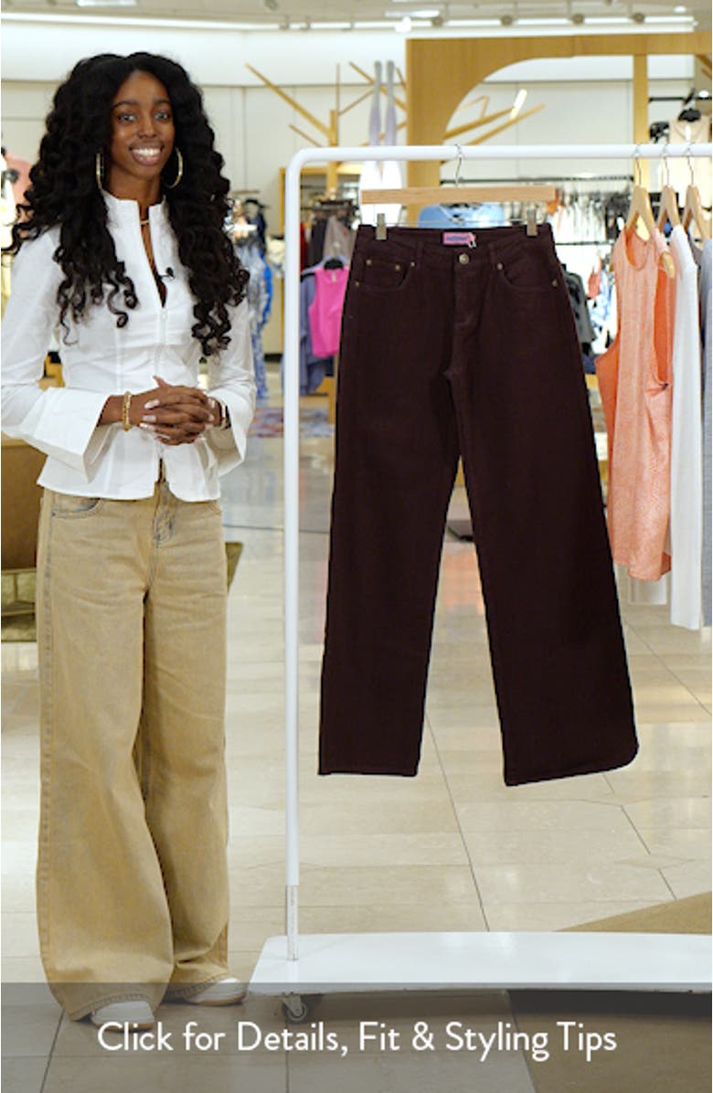 Roman Slouchy Low Rise Wide Leg Jeans, sales video thumbnail