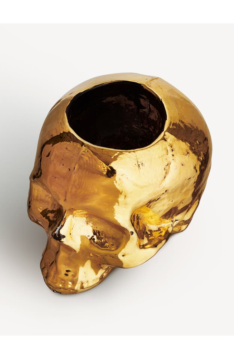 Kosta Boda Still Life Crystal Votive Holder, Alternate, color, Gold