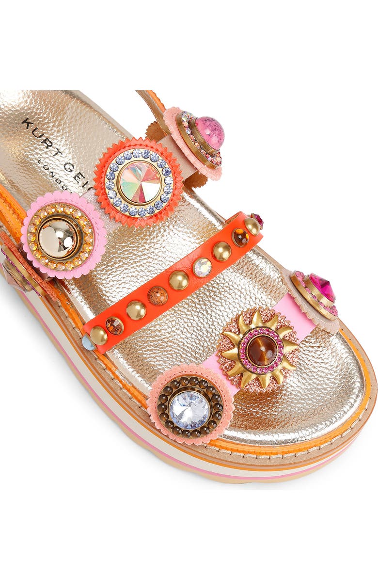 Kurt Geiger London Octavia Slingback Platform Sandal, Alternate, color, Orange Multi