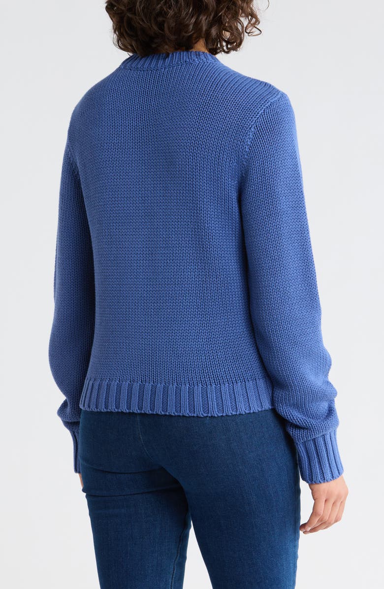 Madewell Solid Relaxed Cotton Sweater, Alternate, color, Blue Iris