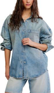 Free People Rally Cocoon Cotton Shirt