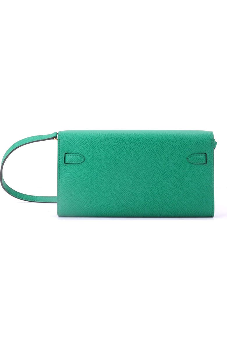 Pre-Owned Hermes Kelly To Go Wallet Verso Epsom, Alternate, color, Verso - Vert Jade/Bleu Brume