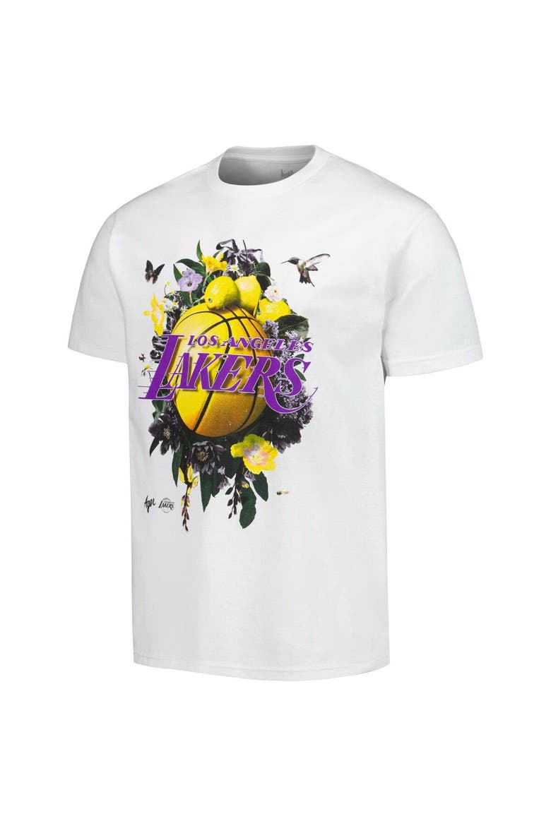 Unisex NBA x Kathy Ager White Los Angeles Lakers Identify Artist Series T-Shirt, Alternate, color, White