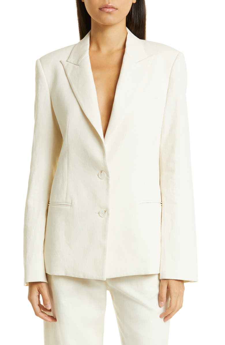 TWP The Husband Two-Button Blazer, Main, color, Bone