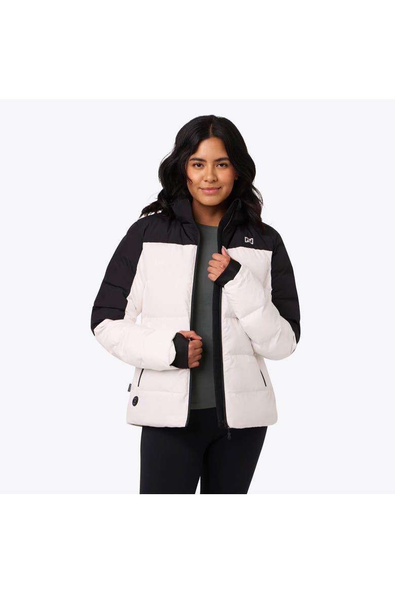 Crest 2.0 Women's Natural Down Heated Jacket, Main, color, Black/White