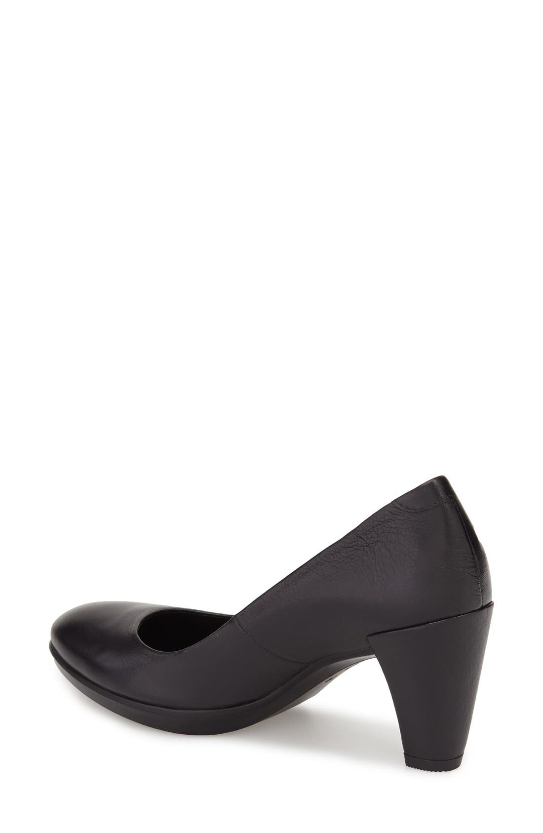 ECCO Shape 55 Plateau Pump, Alternate, color, Black Leather