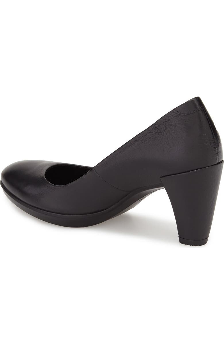 ECCO Shape 55 Plateau Pump, Alternate, color, Black Leather